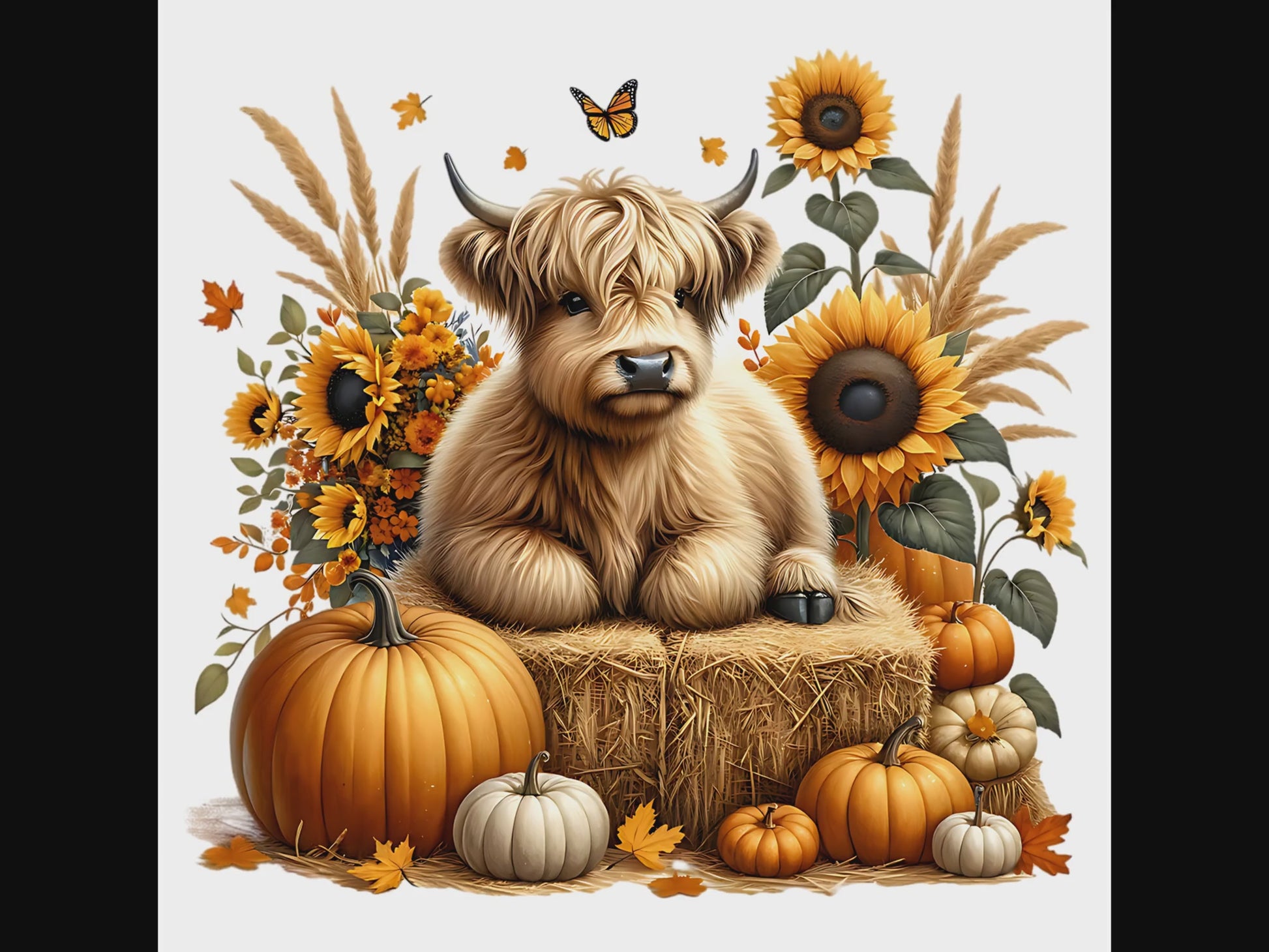 Highland cow hayride video