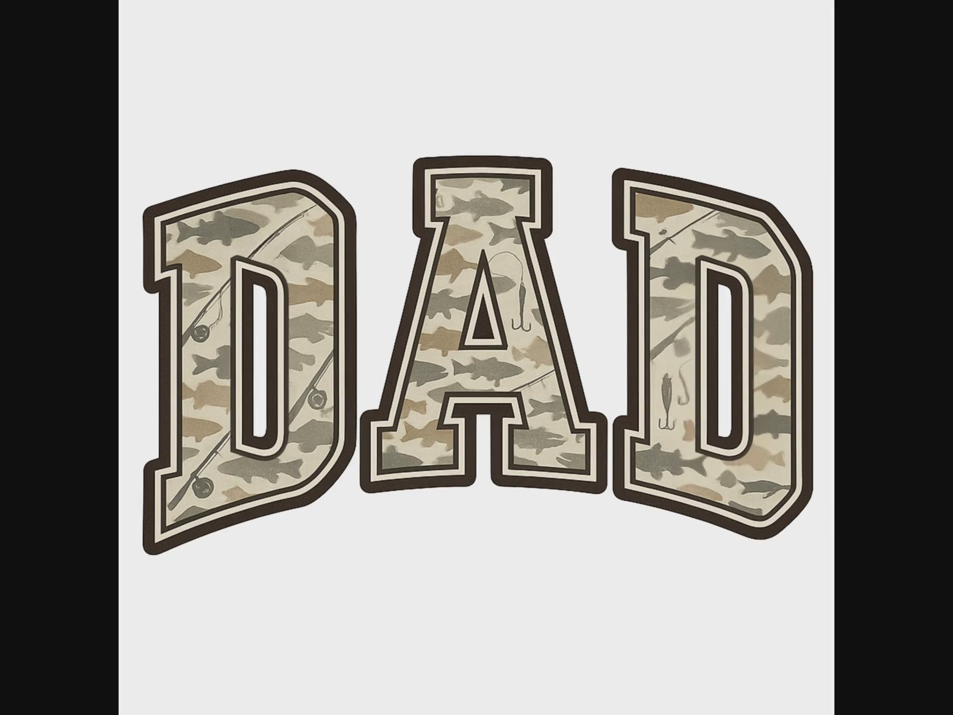 Dad Fisherman digital design product video