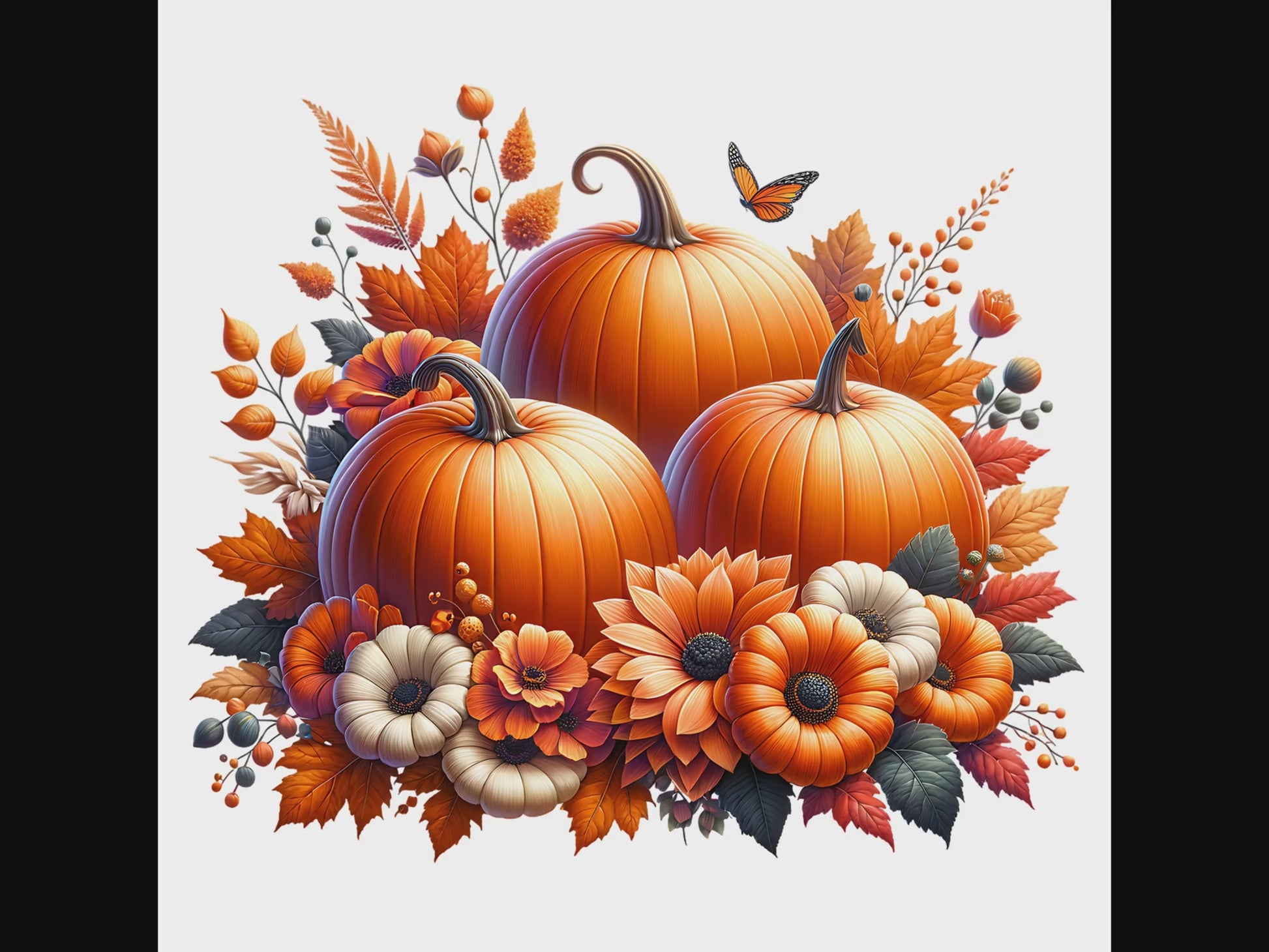 Autumn Pumpkins digital design product video