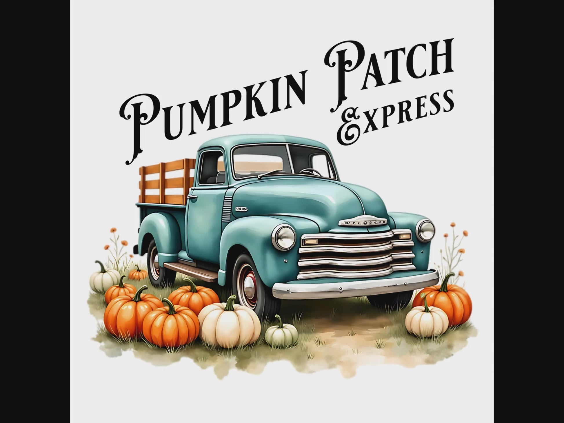 Pumpkin Patch Express vintage truck digital design product video