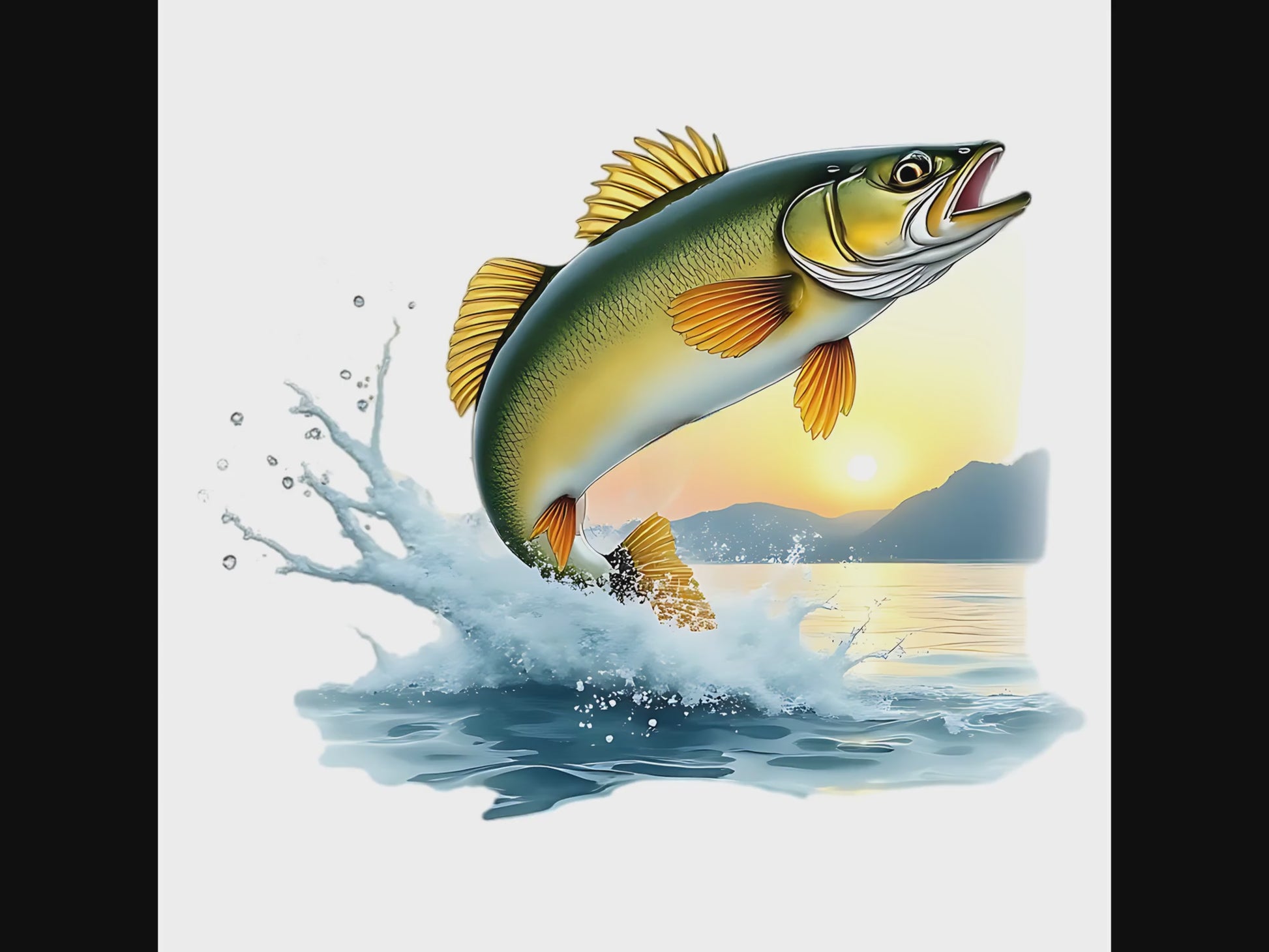 Walleye sunset digital design product video