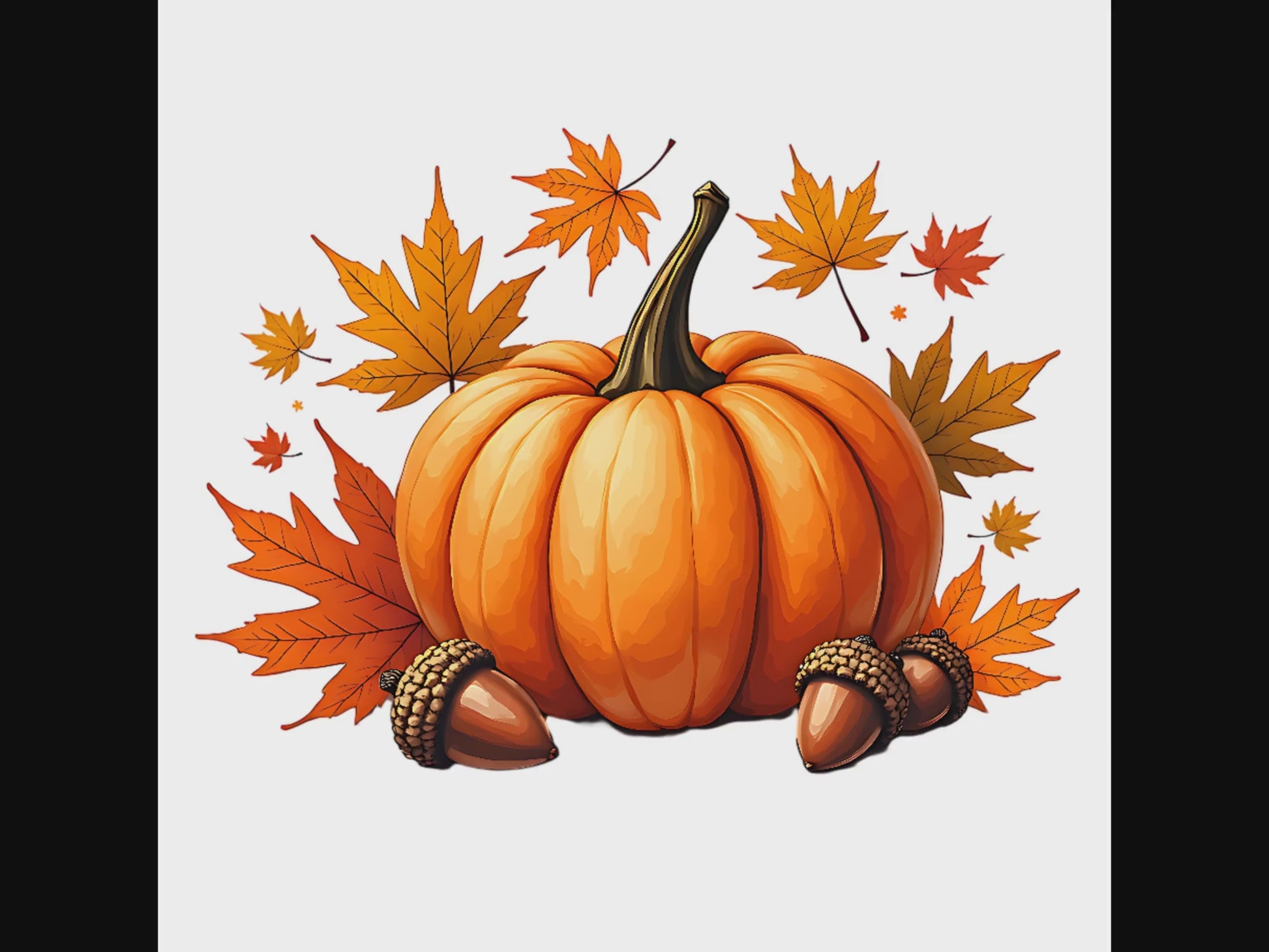 Pumpkin Fall Leaves digital product video