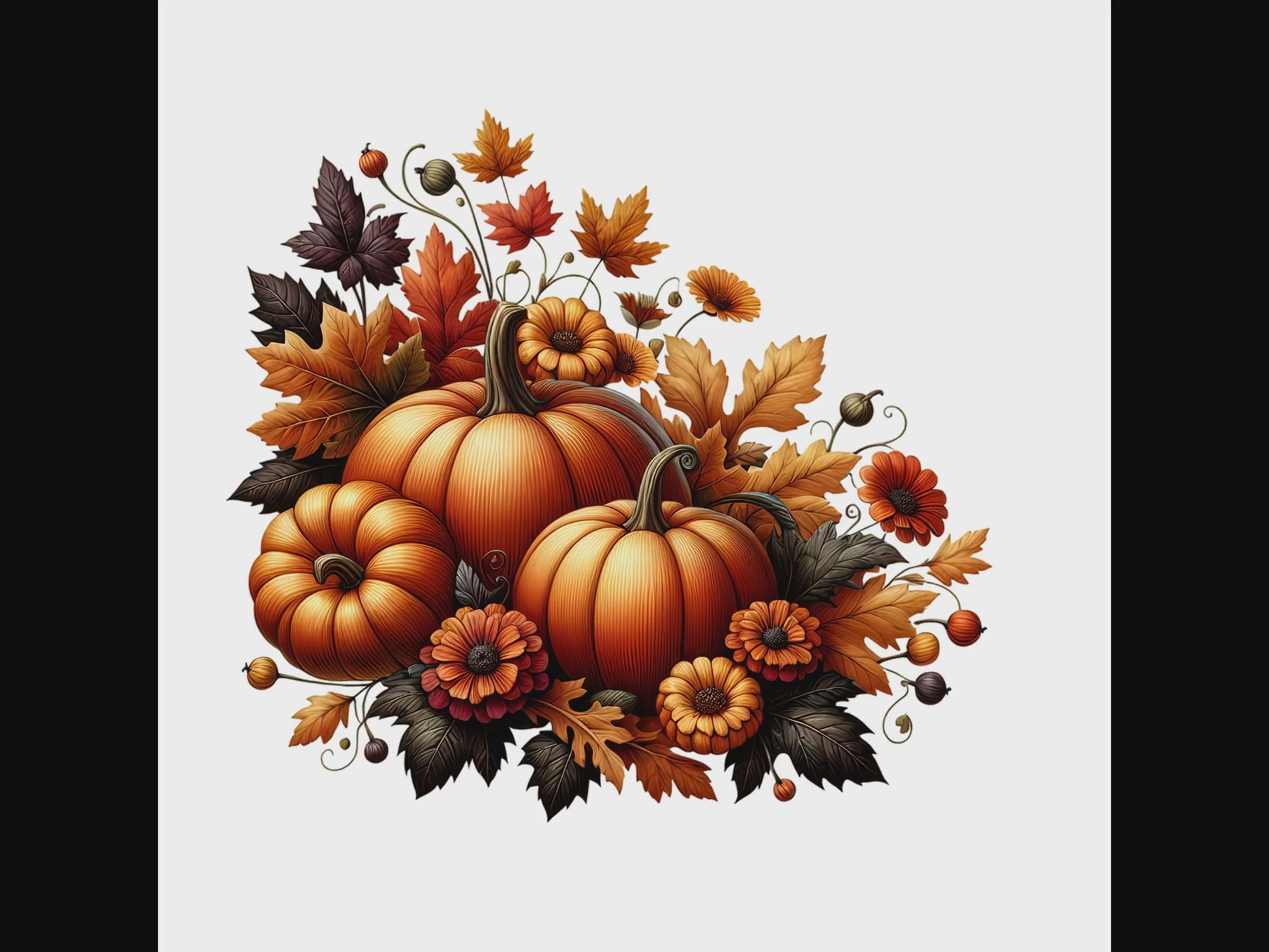 Pumpkins In Autumn digital design product video