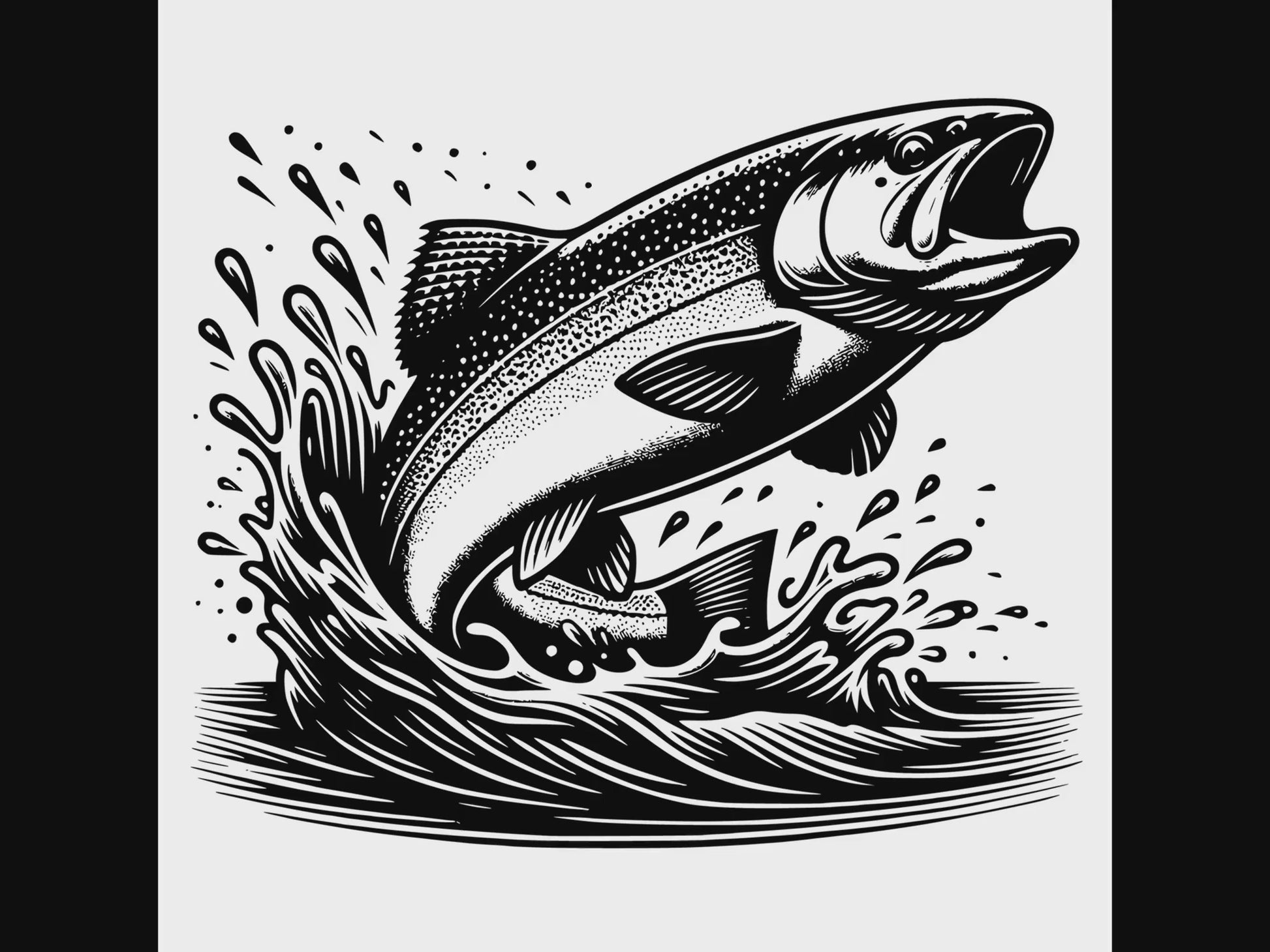 Rainbow trout digital design product video