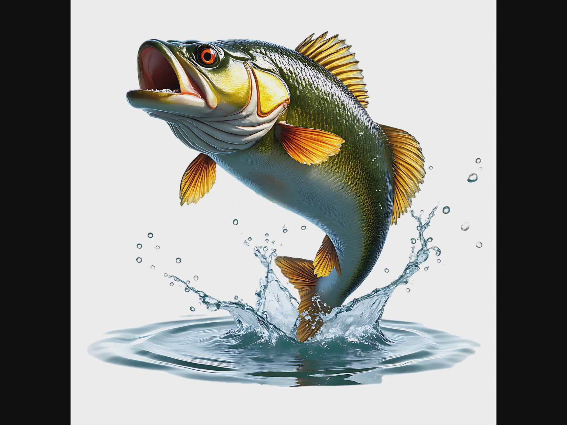 Bass Fish digital download design product video