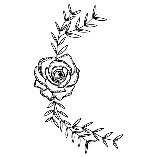 Rose Wreath hat burning design