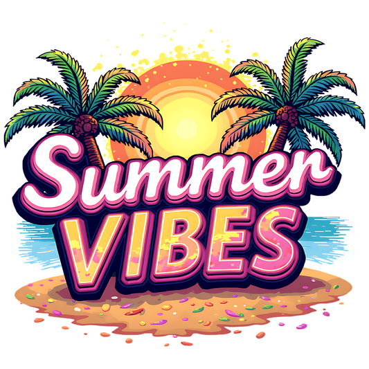 Summer Vibes PNG digital design