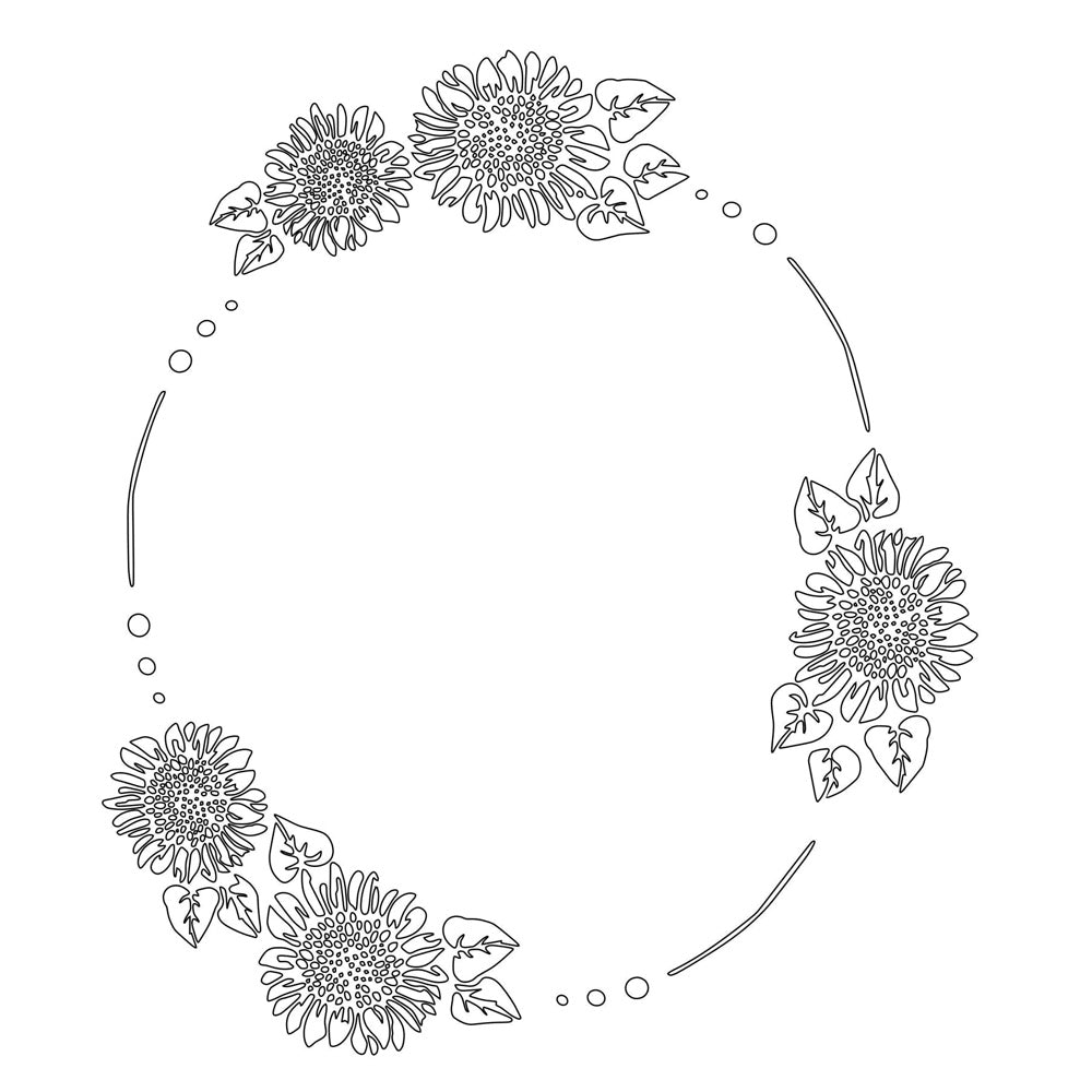 Sunflower Ring hat burning design for narrow brim hats