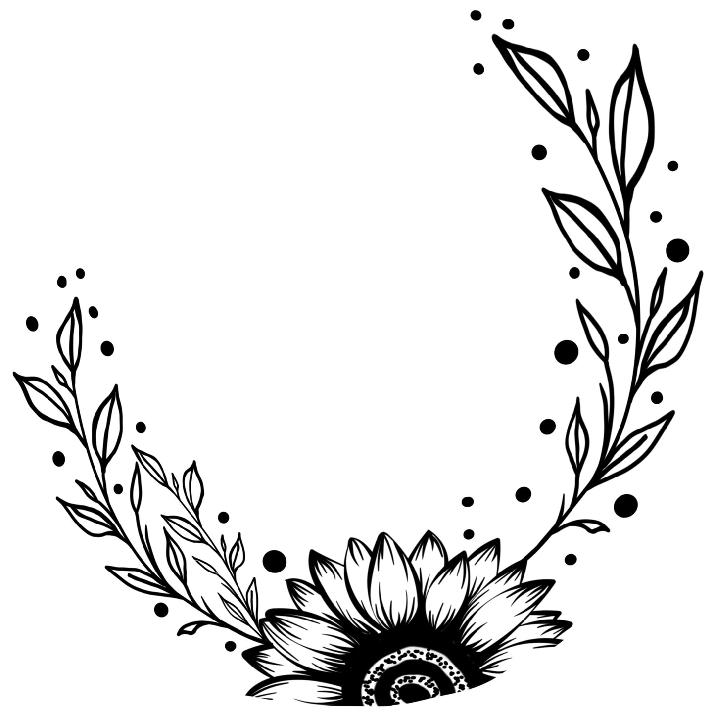 Sunflower Summer hat burning design for narrow brim hats