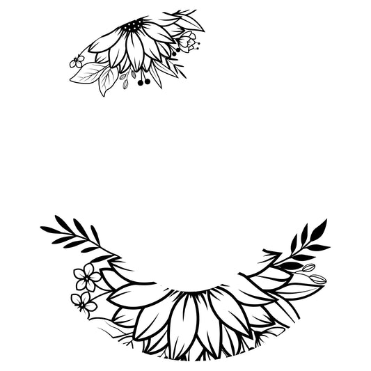 Sunflower X2 hat burning design for wide brim hats