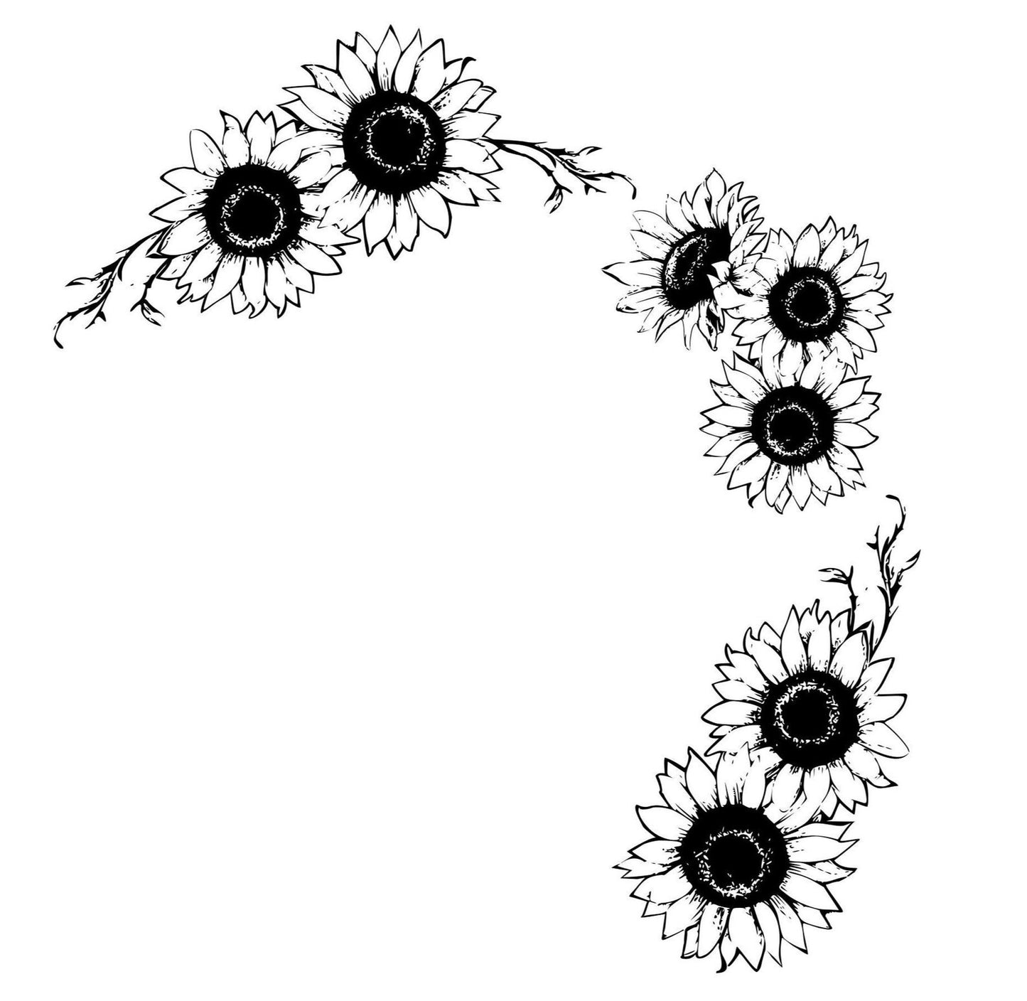 Sunflower Arch hat burning design for wide brim hats