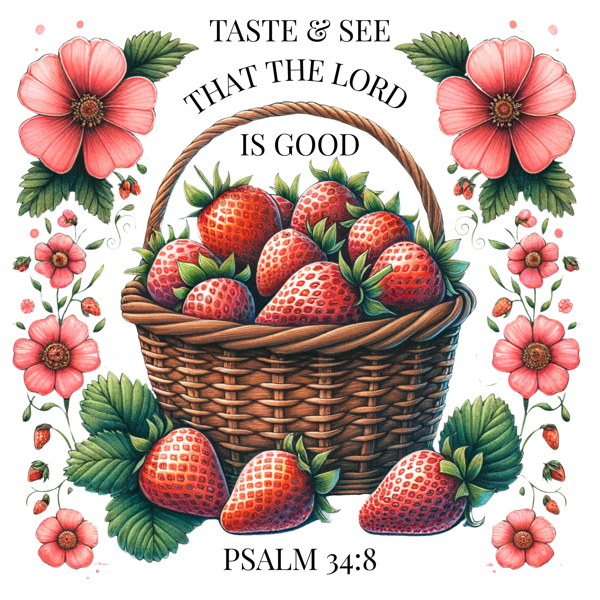 Taste And See That The Lord Is Good Psalm 34:8 PNG digital design