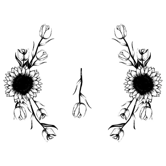 Tulips And Sunflowers hat burning design for wide brim hats