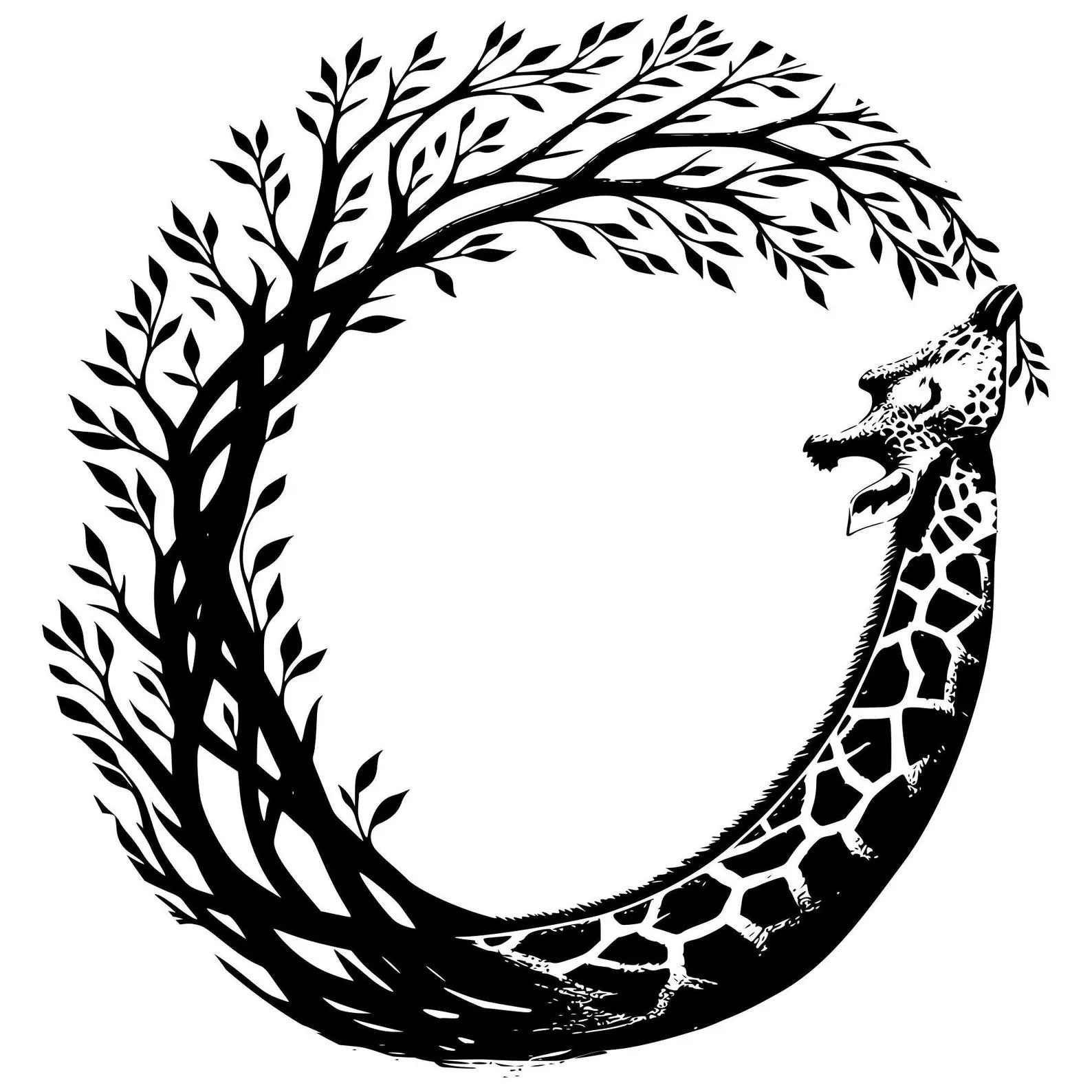 Whimsical Giraffe hat burning design for wide brim hats