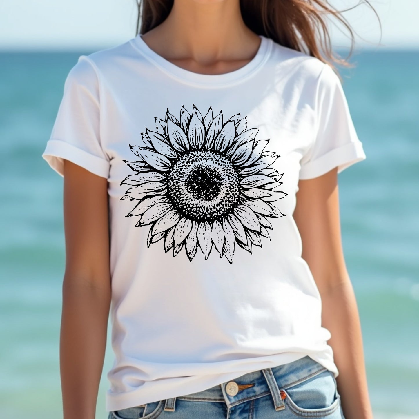 Sunflower Bloom Graphic Design PNG