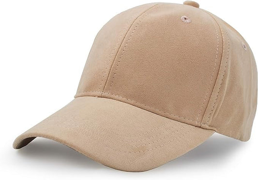 Suede baseball cap