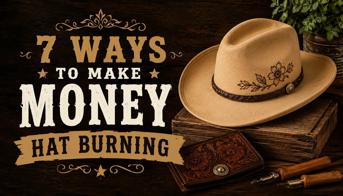 A burned hat with the text, "7 Ways To Make Money Hat Burning"