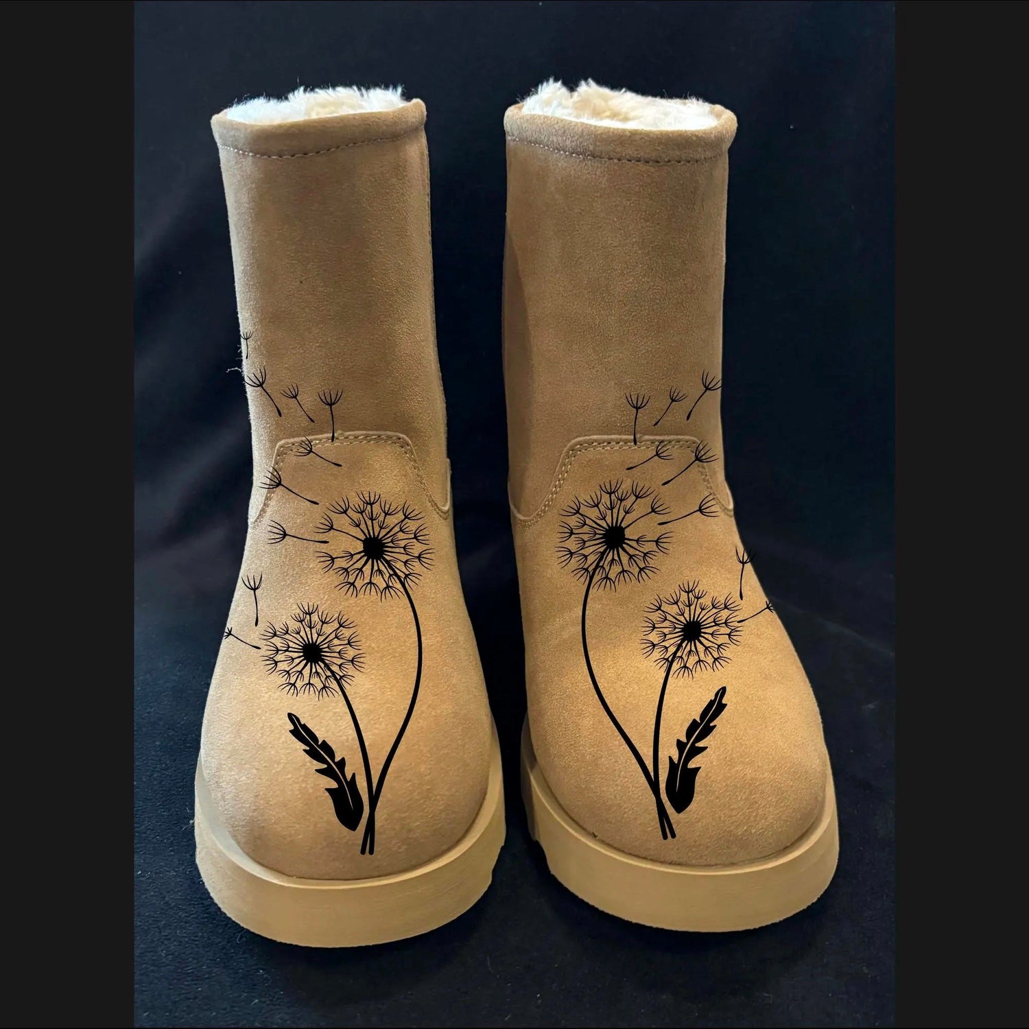Design on a pair of boots.
