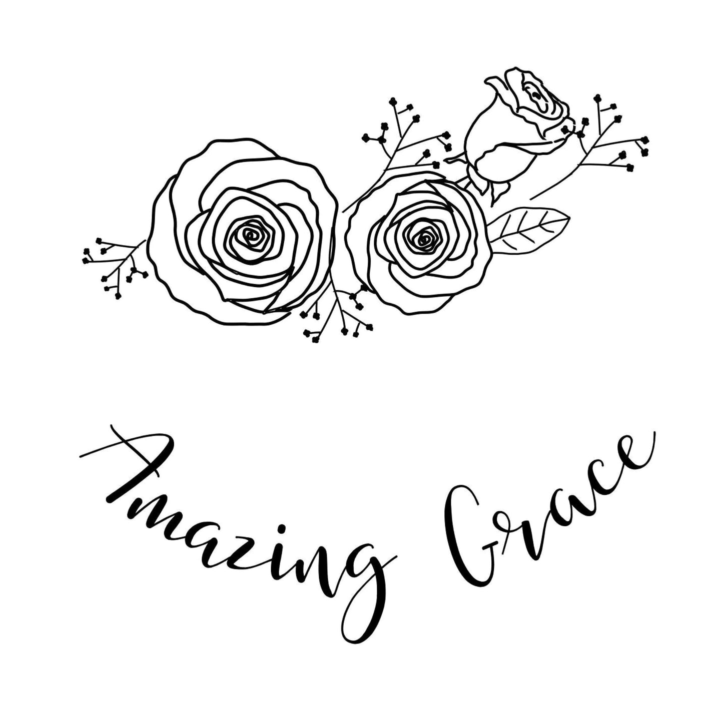 Amazing Grace hat burning design for baseball hats