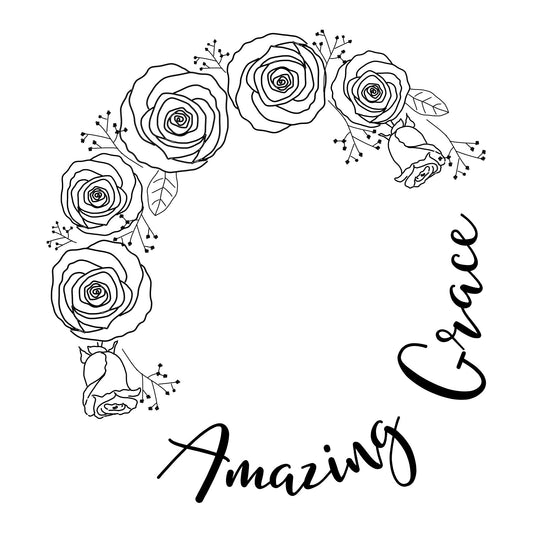 Amazing Grace hat burning design for wide brim hats