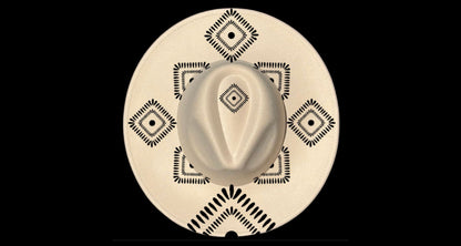 Aztec Boho design on a wide brim hat