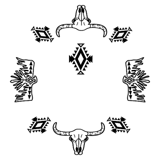 Aztec Skull hat burning design