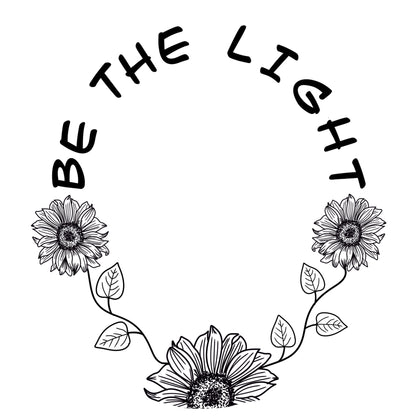 Be The Light Sunflower hat burning design for narrow brim hats