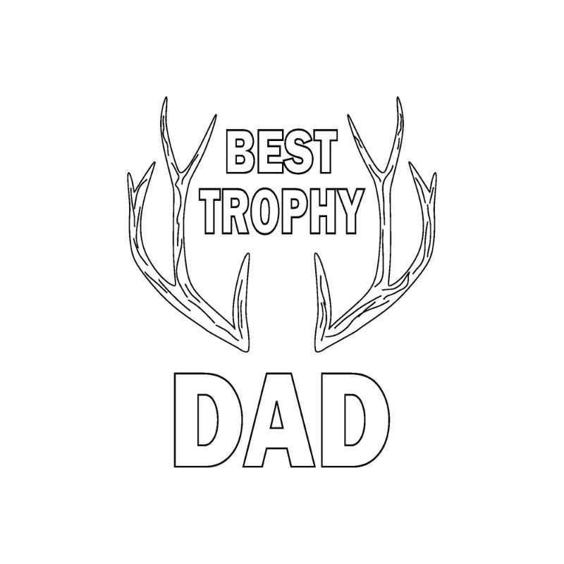 Best trophy dad design on a white background