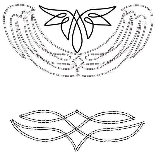 Boot Stitch hat burning design for baseball caps