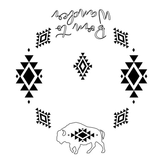 Bison Aztec Design