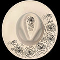Bridal rose design on a wide brim hat