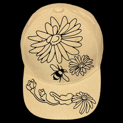 Bumblebee Baseball Cap Hat Burning Design