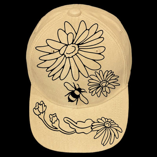 Bumblebee Baseball Cap Hat Burning Design