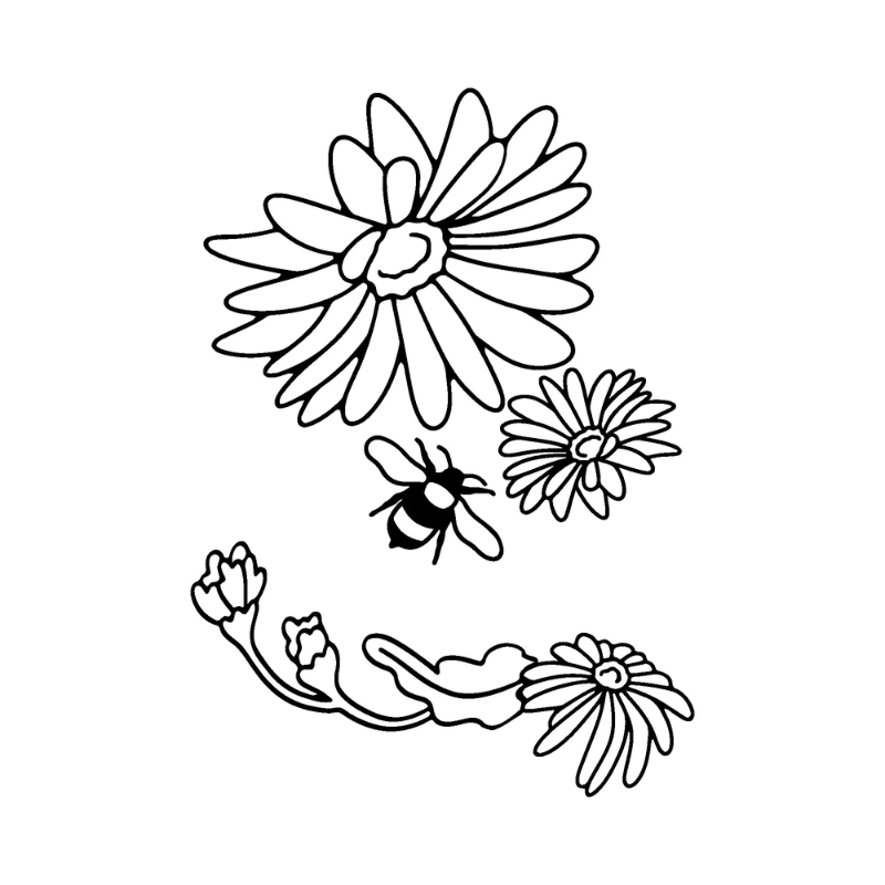 Bumblebee design on a white background