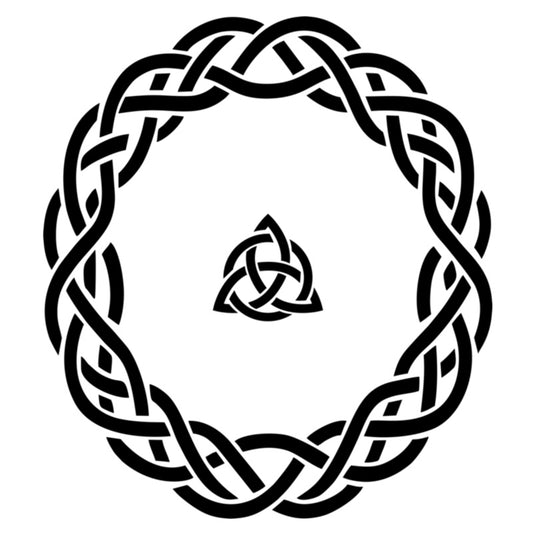 Celtic Knot Wreath hat burning design