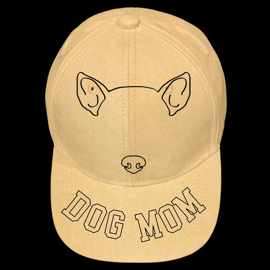 Chihuahua Mom burned hat burning design on a baseball cap