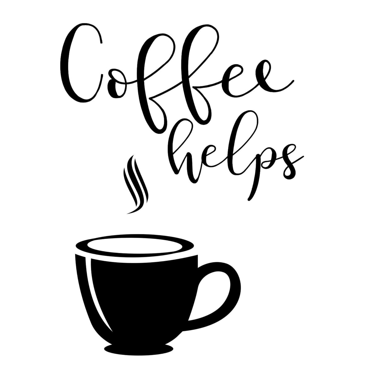 Coffee Helps baseball hat burning design