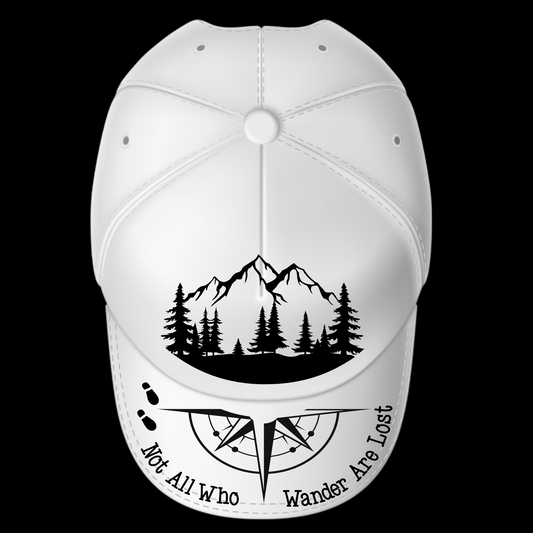 Compass design on a baseball cap