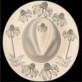 Coneflower Design on a wide brim hat