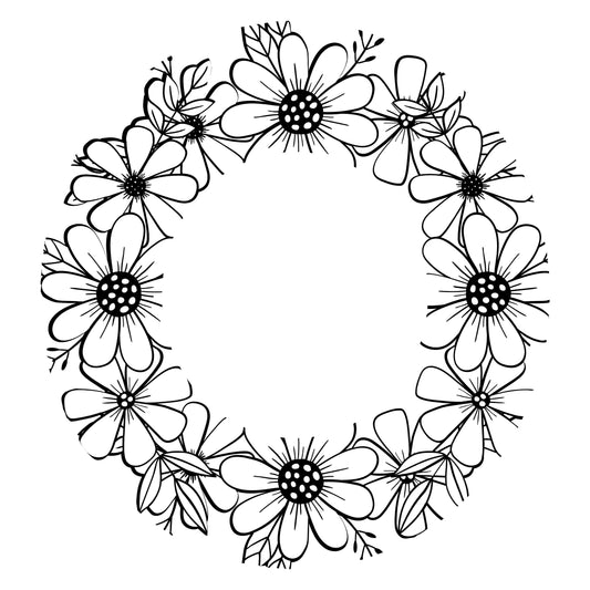 Daisy Floral Traceable Hat Burning Design