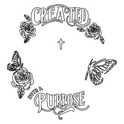 Created With A Purpose hat burning design