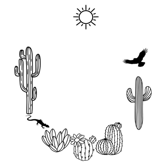 Desert Life hat burning design