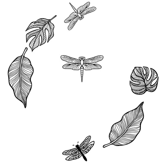 Dragonflies hat burning design