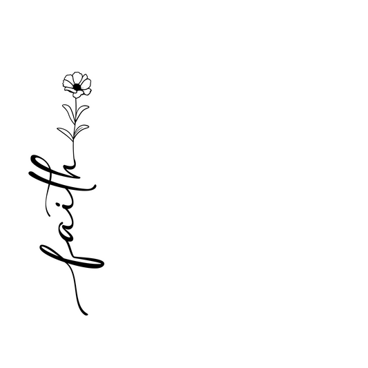 Faith Flower hat burning design