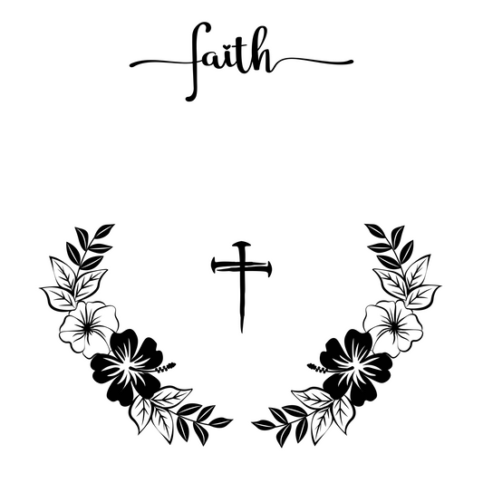 Faith Wreath hat burning design
