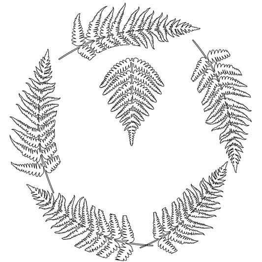 Ferns Traceable Hat Burning Pattern