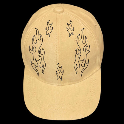 Flames Outline design on a baseball cap