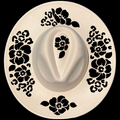 Floral Cheetah design on a wide brim hat