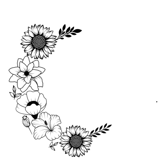 Boho Sunflower hat burning design