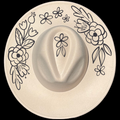 Floral Arch design on a wide brim hat